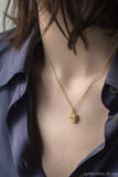 Mini Full Moon Necklace Gold