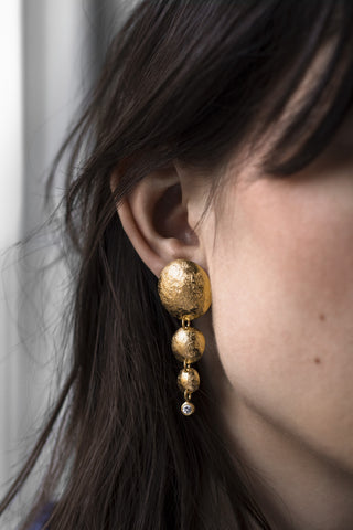 Halo Earrings Gold